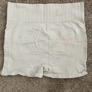 SHEIN Cream Athletic High-Waist Shorts